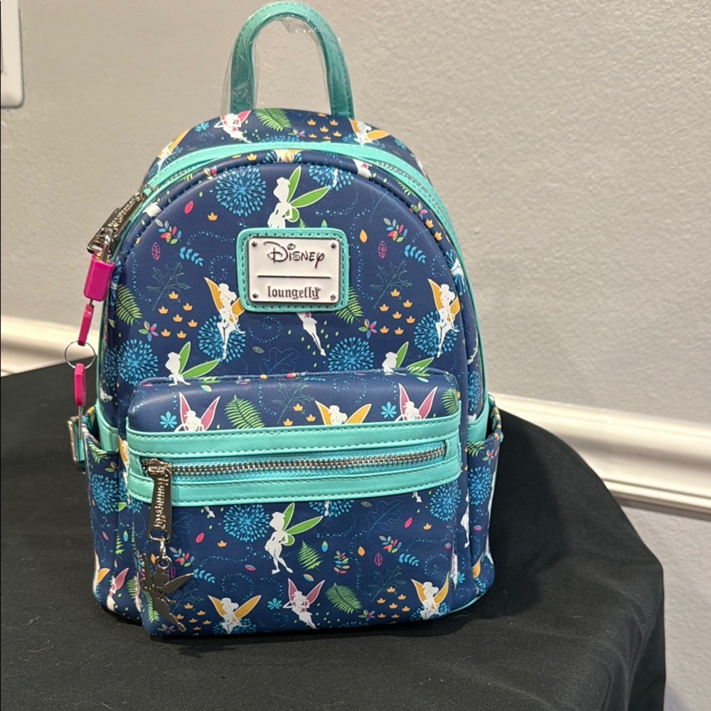 Loungefly Tinker Bell Glow in the Dark Backpack - Blue and Green